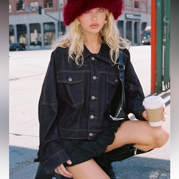 Princess Polly HUGHES JACKET DARK WASH DENIM - Picture 6 of 10